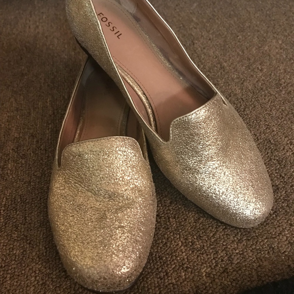 Fossil gold shoes